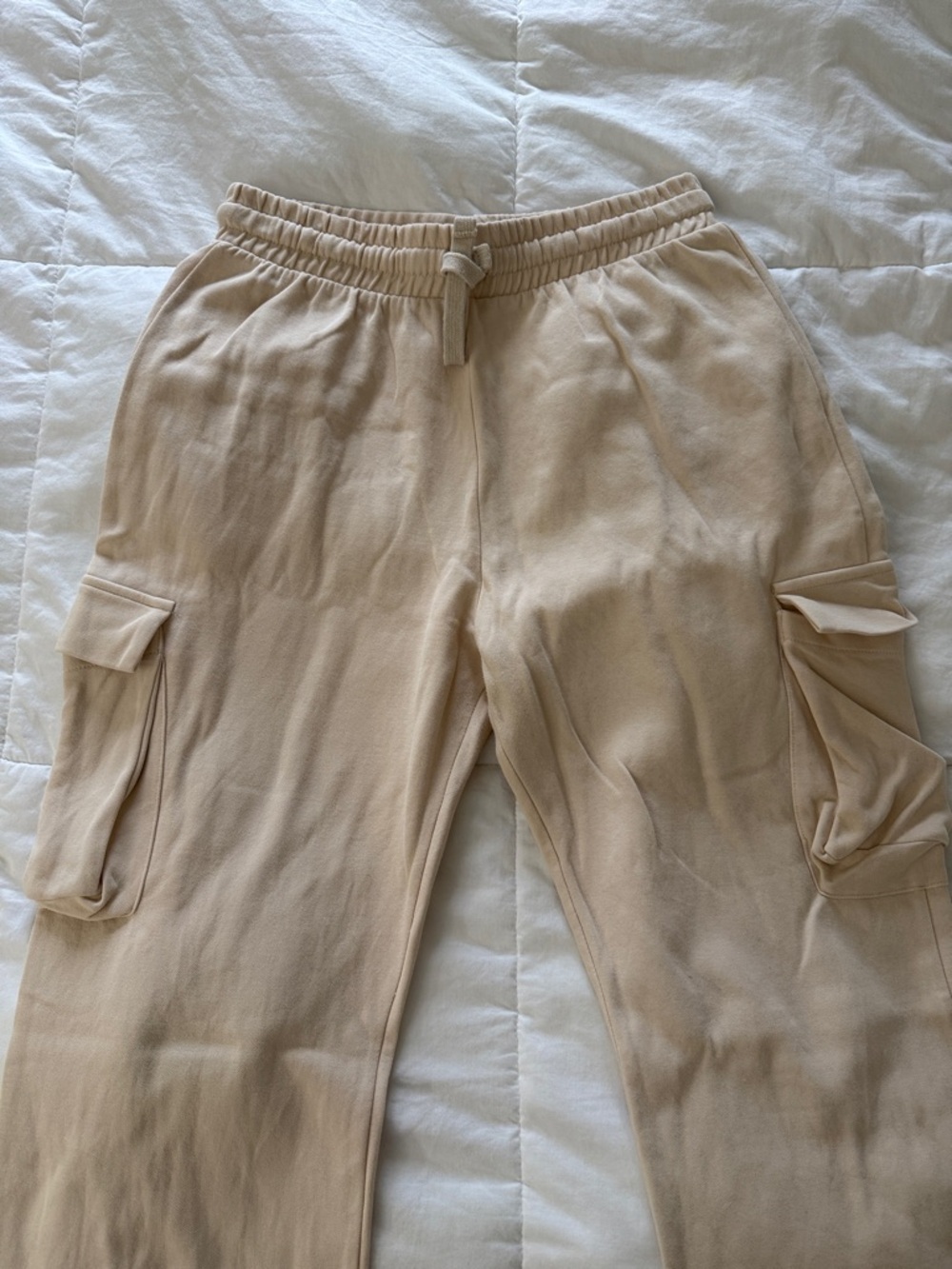 Zara Beige/Tan Cargo Jogger Pants